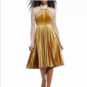 NWT Gianni Bini Blair Saffron Velvet Dress & Top